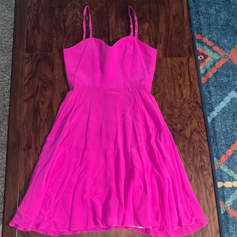 Naven hot pink silk dress